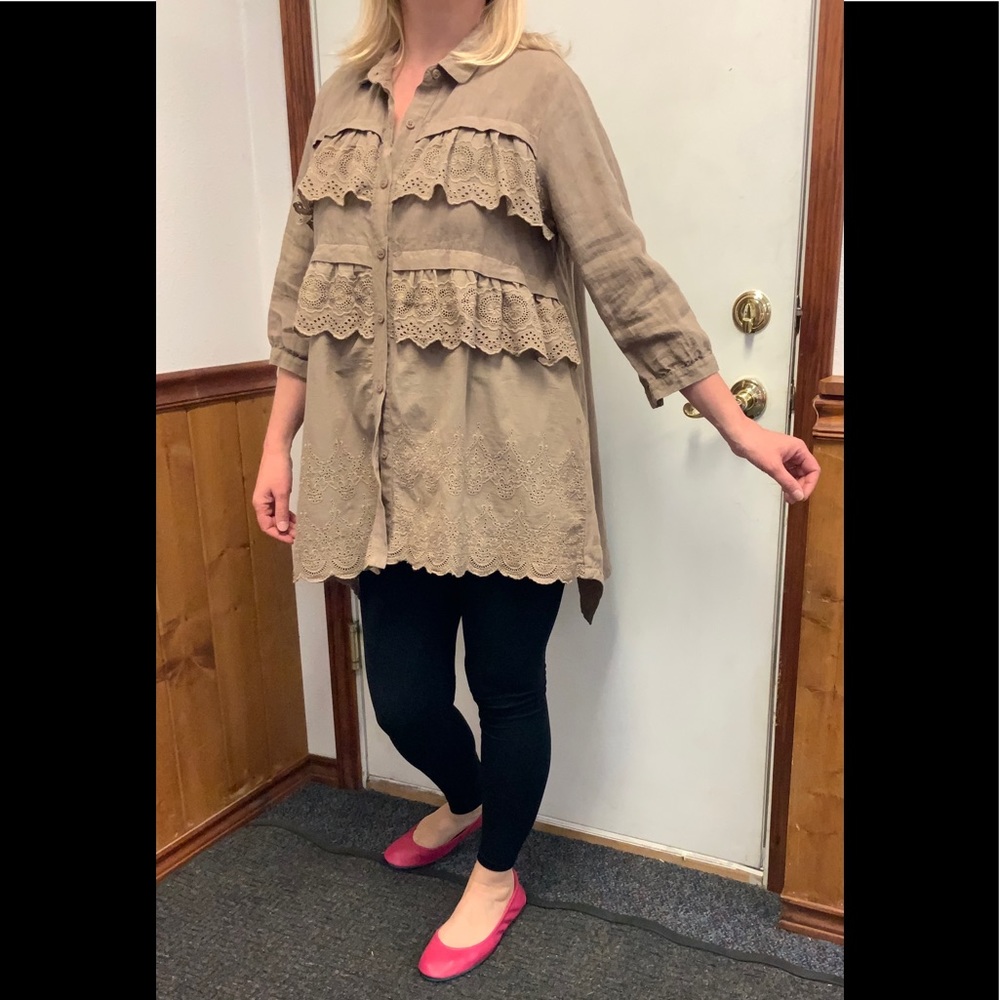 Linen blend Tunic. - Picture 9 of 11